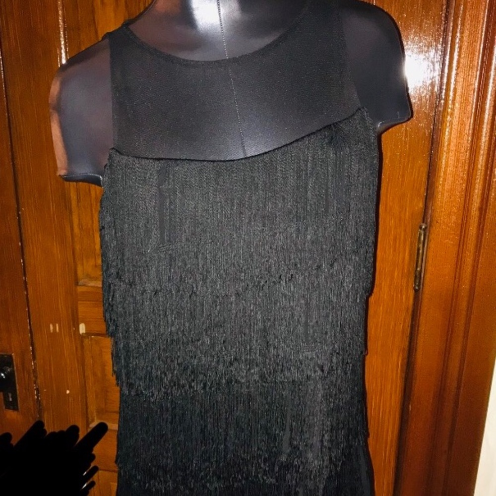 Little Black Tassel Dress